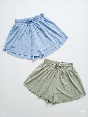 EXARUS Butter-Soft active Skorts (2) - Green & Blue - GIRLS Size 14